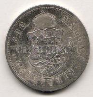 1890 1Ft "fiumei" címerrel ezüst T:4