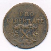 1706. X Poltura Cu "II. Rákóczi Ferenc" (6,11g) T:3 kitörés
Hungary 1706. X Poltura Cu &q...