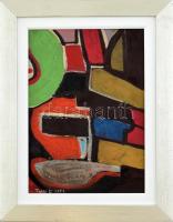 Toth E 1977 jelzéssel: Struktúrák. Olaj, karton. Dekoratív keretben, 29,5×20,5 cm