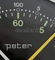 Peter asztali stopperóra, mechanikus szerkezettel, műanyag, kopott, m: 17 cm