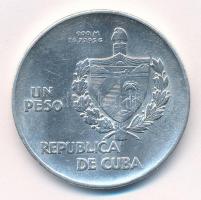Kuba 1935. 1P Ag T:2  Cuba 1935. 1 Peso Ag C:XF  Krause KM#22
