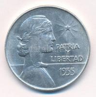 Kuba 1935. 1P Ag T:2 
Cuba 1935. 1 Peso Ag C:XF 
Krause KM#22