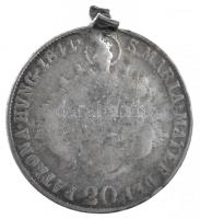 1841B 20kr Ag "V. Ferdinánd" T:3,3- törött fül
Huszár: 2081., Unger III.: 1419