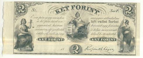 Emigrációs "Kossuth bankó" 18.. 2Ft "Sor F." T:I