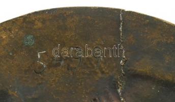 Afrodité puttóval, bronz relief, kopott, jelzés nélkül, 11,5x13cm