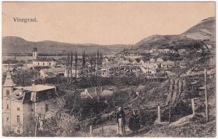 1908 Visegrád, látkép, villa (ázott / wet damage)
