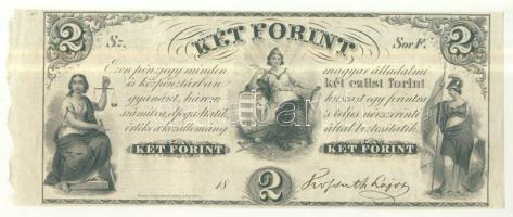 Emigrációs "Kossuth bankó" 18.. 2Ft "Sor F." T:I