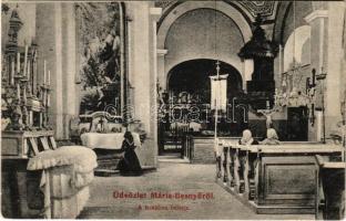 1913 Máriabesnyő (Gödöllő), Kegytemplom, belső (szakadás / tear)