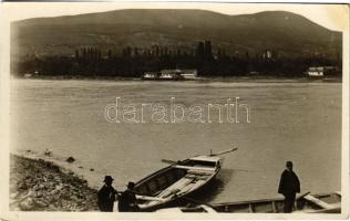 1930 Leányfalu, Duna részlet, csónakok. Princz A. kiadása (EB)
