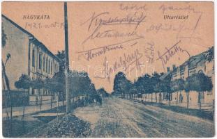 1921 Nagykáta, utca részlet. Kálló János kiadása (EK)