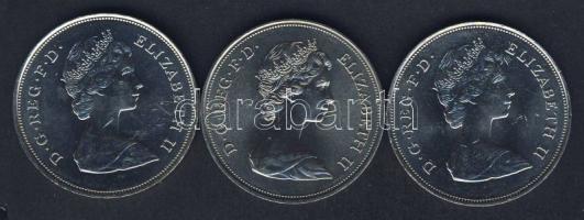 Nagy-Britannia 1972. 25p "Erzsébet és Fülöp" + 1981. 25p "Károly és Diana" (2x) ...