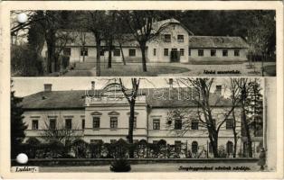 1942 Ludány, Nógrád-Ludány (Ludányhalászi); Járási szeretetház, Szegénygondozó Nővérek zárdája. Kiadja a Hangya Fogyasztási Szövetkezet (lyukasztott / punched holes)