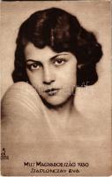 Szaplonczay Éva. Miss Magyarország 1930. Angelo Photos - A Színházi Élet melléklete (fa)
