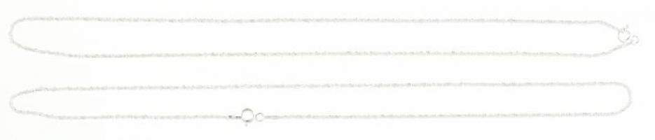 Ezüst(Ag) fantáziaszemes nyaklánc, 2 db, jelzett, h: 42 cm, nettó: 5 g