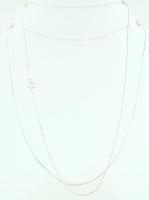 Ezüst(Ag) kígyó nyaklánc, 2 db, jelzett, h: 38 cm, nettó: 4 g