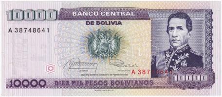 Bolívia 1984. 10.000P 1 Centavo felülbélyegzéssel T:I Bolivia 1984. 10.000 Pesos with 1 Centavo overprint C:UNC Krause P#195
