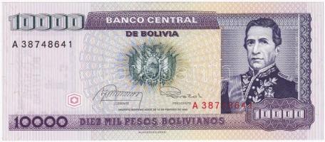 Bolívia 1984. 10.000P "1 Centavo" felülbélyegzéssel T:I Bolivia 1984. 10.000 Pesos with "1 Centavo" overprint C:UNC Krause P#195