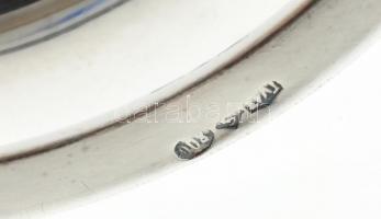 Ezüst(Ag) tojástartó, jelzett, d: 9,5 cm, m: 6,5 cm, nettó: 73,2 g