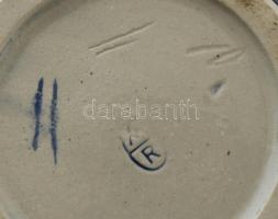 2 db sörös korsó, fém fedeles kerámia 16 cm