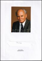 Göncz Árpád (1922-2015) köztársasági elnök aláírása papírlapon