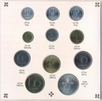 1993. 10f-200Ft (11xklf) forgalmi sor dísztokban, benne 1993. 200Ft Ag "MNB", "Magyar...