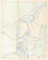 1940 Harctevékenység Norvégiában és Dánia megszállása, térkép, hajtott, 43,5×35 cm