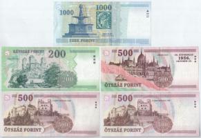 1998. 200Ft + 1998. 500Ft + 1998. 1000Ft + 2006. 500Ft "EB" "A forradalom 50. évfordu...