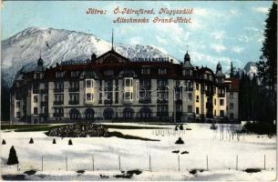 1910 Tátrafüred, Ótátrafüred, Altschmecks, Stary Smokovec (Magas-Tátra, Vysoké Tatry); Nagyszálló. Cattarino S. utóda Földes Samu kiadása 230. sz. / Grand Hotel (EK)