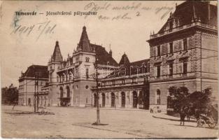 1917 Temesvár, Timisoara; Józsefvárosi pályaudvar / Iosefin railway station (EK)
