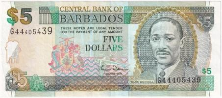 Barbados 2007. 5$ "Williams" T:III Barbados 2007. 5 Dollars "Williams" C:F Krause P#67a