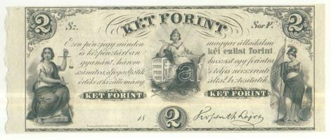 Emigrációs "Kossuth bankó" 18.. 2Ft "Sor F." T:I
