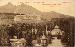 Tátralomnic, Tatranská Lomnica (Tátra, Magas-Tátra, Vysoké Tatry); Palota szálloda. Kuszmann Gyula kiadása / hotel