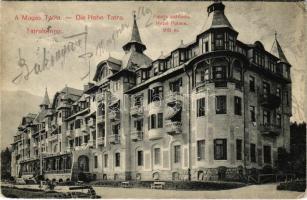 1913 Tátralomnic, Tatranská Lomnica (Tátra, Magas-Tátra, Vysoké Tatry); Palota szálloda. Kuszmann Gyula kiadása / hotel (EK)