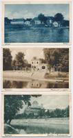 3 db RÉGI magyar város képeslap: Esztergom, Gönyű / 3 pre-1945 Hungarian town-view postcards