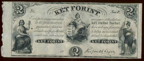 Emigrációs "Kossuth bankó" 18.. 2Ft "Sor F." T:I