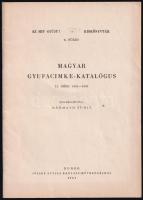 1961 Magyar Gyufacímke-Katalógus, II. rész 1951-1956, 31p