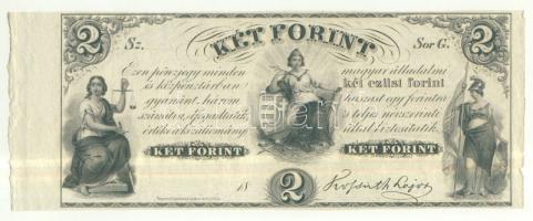 Emigrációs "Kossuth bankó" 18.. 2Ft "Sor G." T:I