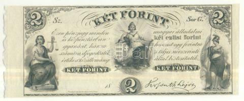 Emigrációs "Kossuth bankó" 18.. 2Ft "Sor G." T:I