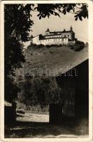 1943 Krasznahorkaváralja, Krásnohorské Podhradie; vár. Fuchs József kiadása / Hrad Krásna Horka / castle (lyukak / pinholes)