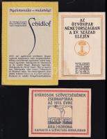 cca 1913 3 db szórólap (Gyárosok Szövetségének zsebnaptára, Az ötvösipar Németországban, Schidlof)