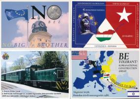 8 db MODERN érdekes képeslap: politika és reklám / 8 modern interesting postcards: politics and adve...