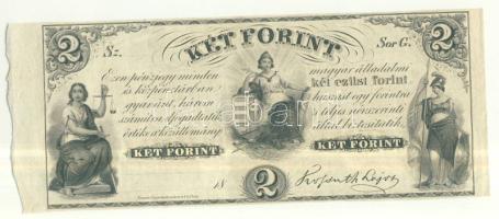 Emigrációs "Kossuth bankó" 18.. 2Ft "Sor G." T:I