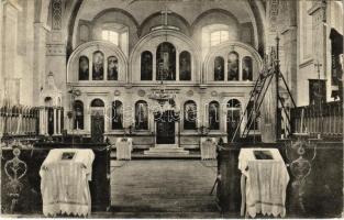 1912 Csurog, Curug; Görögkeleti szerb templom belseje. Reményi Miksa fényképész kiadása / Greek Orthodox church interior (EK)