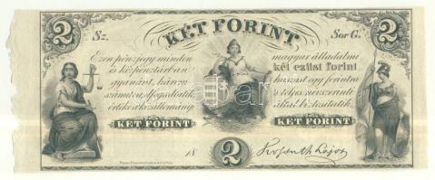 Emigrációs "Kossuth bankó" 18.. 2Ft "Sor G." T:I
