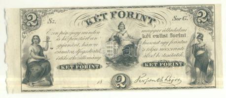 Emigrációs "Kossuth bankó" 18.. 2Ft "Sor G." T:I