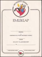 Kisdobos és úttörő emléklapok, 3 db, kitöltetlen, 28,5×20 cm