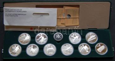 Kanada 1985-87. 20$ Ag (10x) "Calgary olimpia" mind klf motívummal, komplett szettben T:PP...