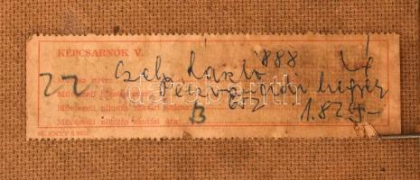 Cseh László (1914-1991): Pécsváradi dombok. Olaj, farost, jelzett. Hátoldalán autográf felirattal és...