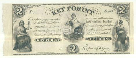 Emigrációs "Kossuth bankó" 18.. 2Ft "Sor G." T:I