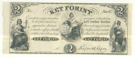 Emigrációs "Kossuth bankó" 18.. 2Ft "Sor G." T:I
